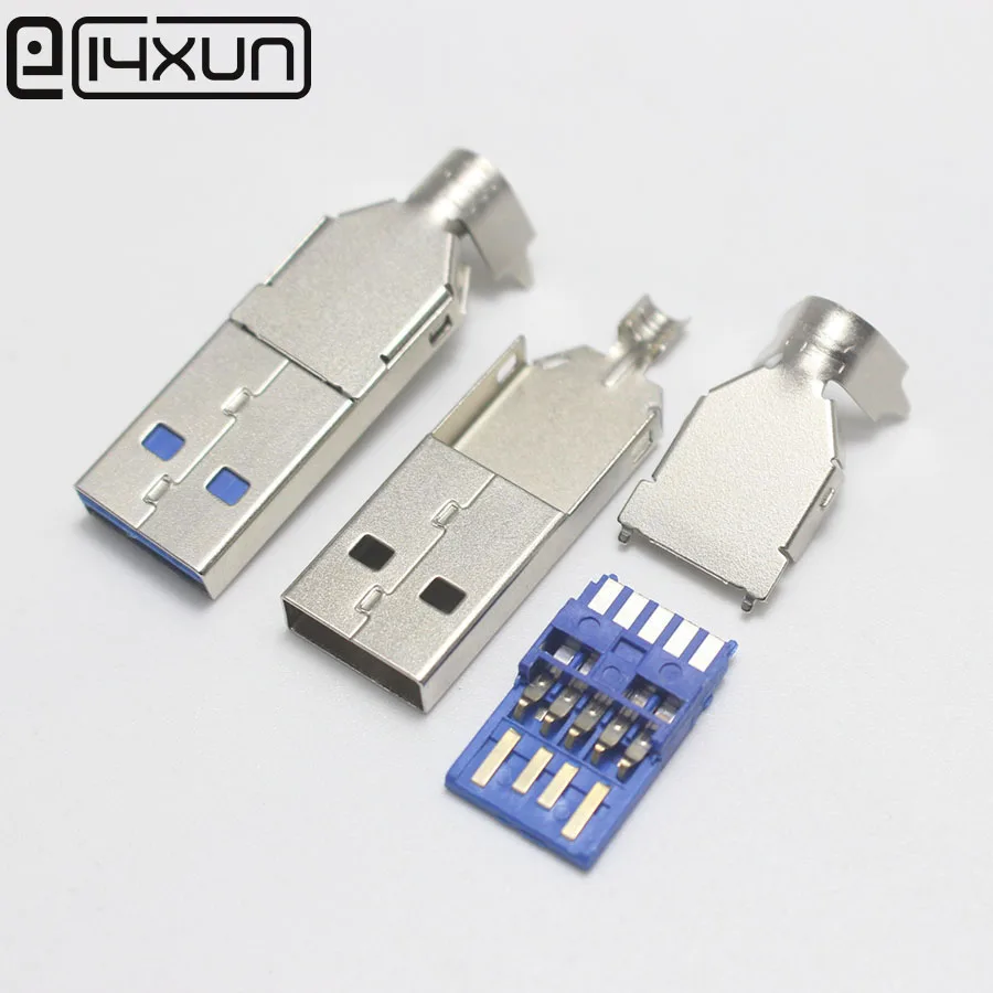 2/5/10pcs/lot DIY USB 3.0 male connector jack soldering type socket 3 in 1 for Cable | Обустройство дома