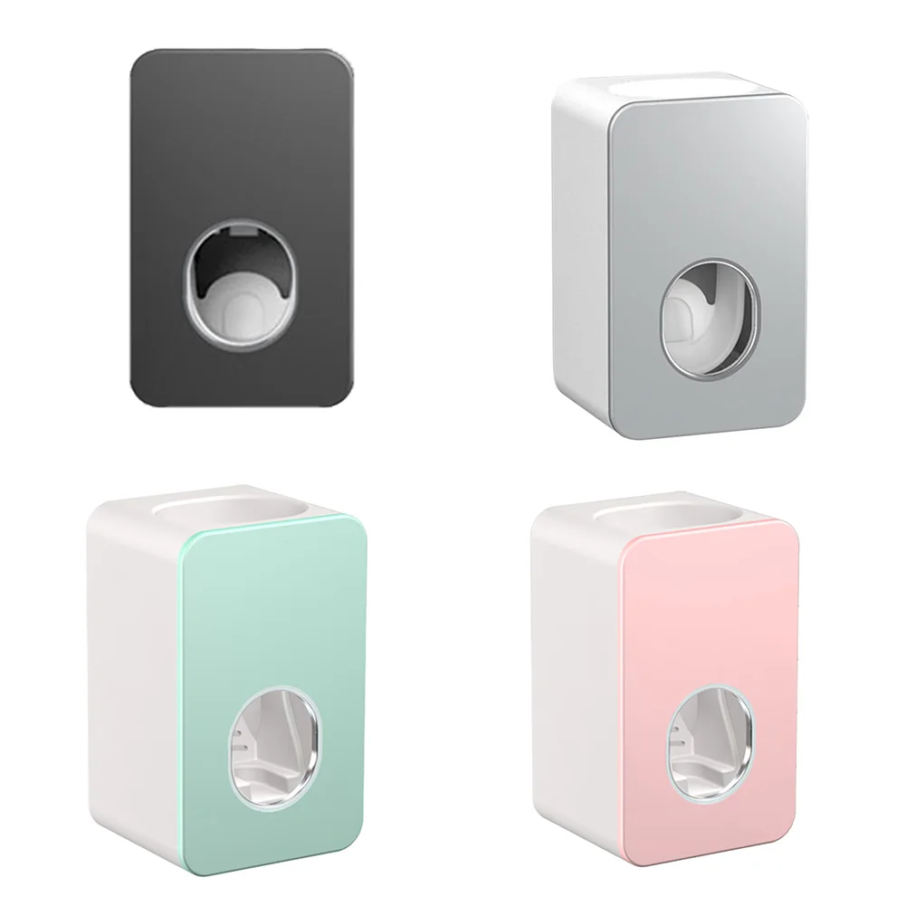

Toothpaste Squeezers Automatic Wall Mounted Toothpaste Dispenser Press Dustproof Toothbrush Holder Bathroom Accessories