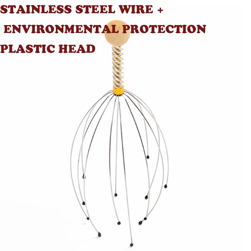 Профессиональный анти-стресс боли Массажер Осьминог для головы и шеи снятие