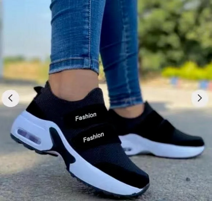 

New Women Sneakers Wedge Sports Shoes Women Vulcanized Shoes Casual Platform Ladies Sneakers Velcro Light Zapatillas Mujer Shoes