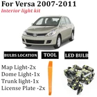 7x Автомобильный светодиодный Интерьер Карта Купол светильник комплект подходит для 2007 2008 2009 2010 2011 Nissan Versa багажник номерной знак лампа