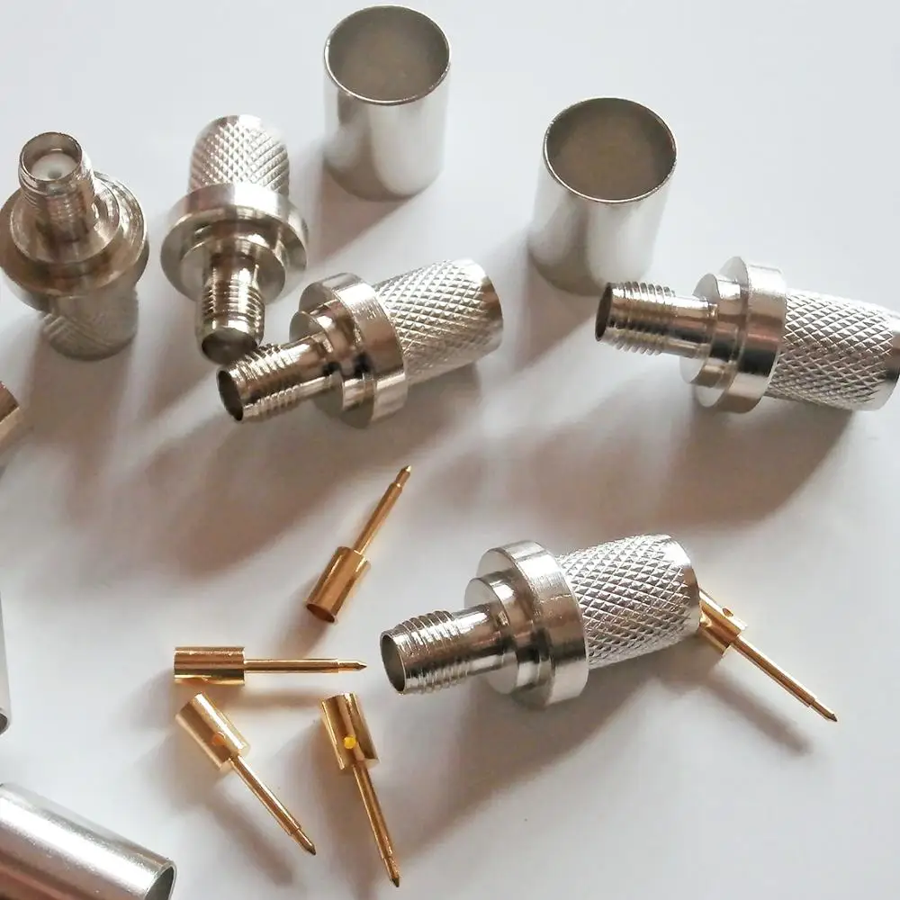 10X шт. Новый RF Coax разъем SMA Гнездовой обжимной для LMR400 RG8 RG213 RG214 RG165 7D FB кабель с