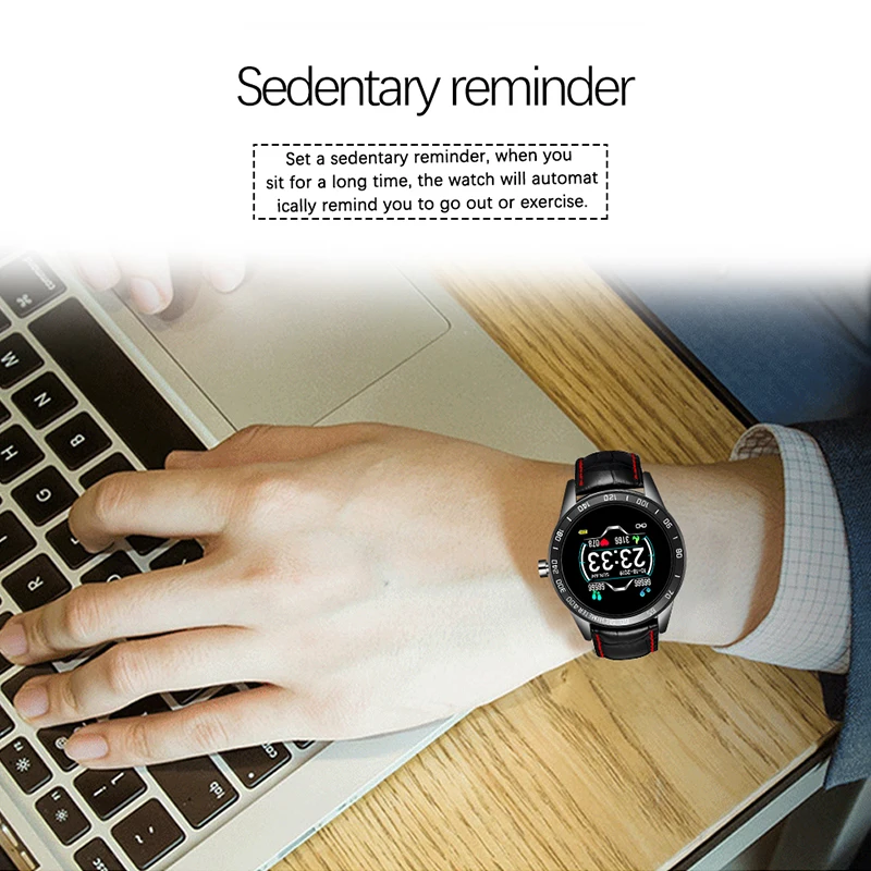 LIGE 2019 новые кожаные smart watch мужские sport для iPhone сердечного ритма приборы измерения