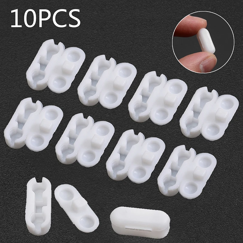 

10pcs/lot 6MM Plastic Roller Blinds Pull Cord Connector Curtain Chain Bead Rope Connector For Vertical Blinds Joiners Spare Tool