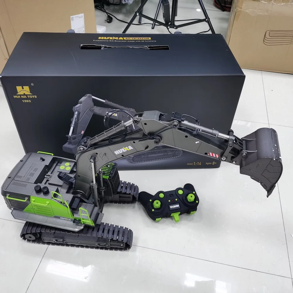1/14 HUINA 1593 582 RC экскаватор самосвал гусеничный трактор из сплава погрузчик 2 4G
