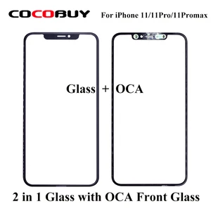 5pcslot 2 in 1 front glass with oca screen replacement parts for iphone x xs xr 11 promax mobile phone repair pats aaa quality free global shipping