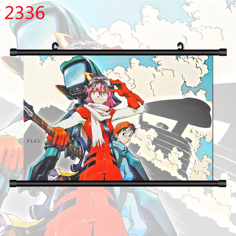 Ретро постер WTQ FLCL харухара Haruko Canti HD Печать на холсте аниме постеры Настенный