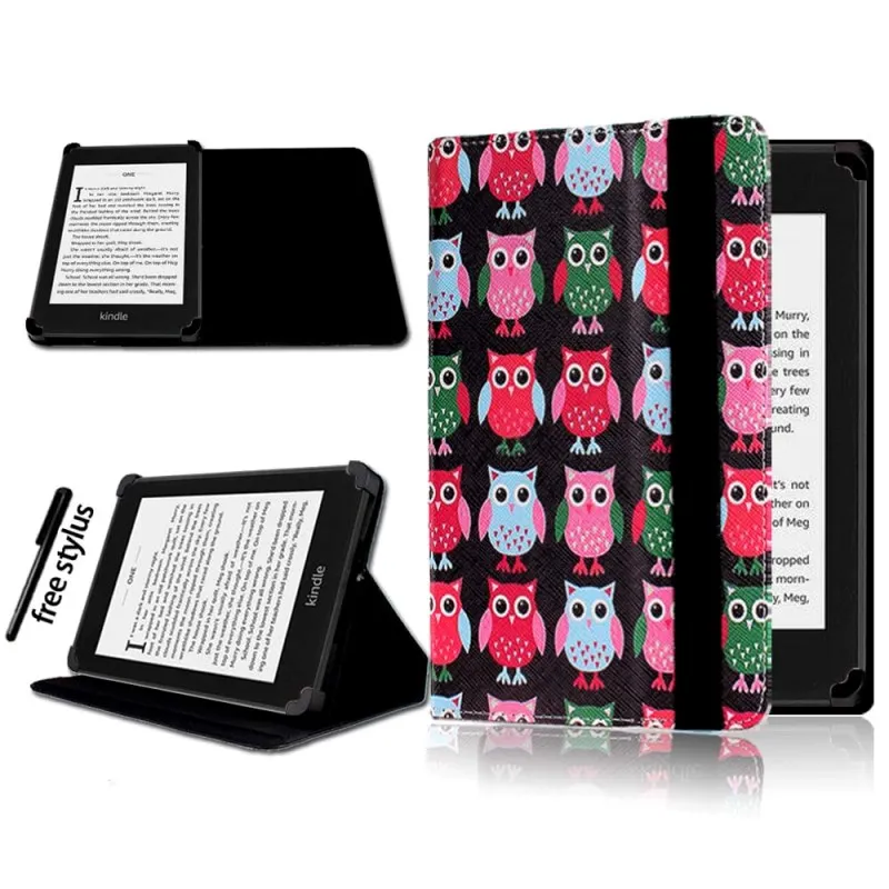 KK&LL для Amazon Kindle 4/5/7/8/9 Paperwhite 1/2/3/4/Kindle Fire HD 6 дюймов 4th/5th Gen Кожаная подставка для планшета Чехол-книжка чехол