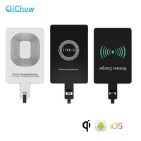 fast qi wireless charger receiver for iphone 6 7 plus universal charging receiver adapter pad coil for micro usb type c phone
