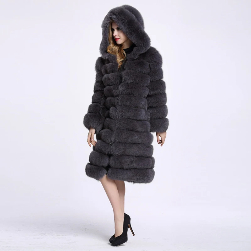 Новинка зимы 2019 Толстая теплая Длинная женская блестящая куртка с капюшоном из