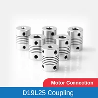 d19l25 aluminum z axis flexible coupling 3mm 4mm 5mm 6mm 6 35mm 8mm 10mm for stepper motor coupler shaft couplings 3d printer