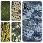 Мягкий чехол для iPhone iPod Touch 11 12 Pro 4 4S 5 5S SE 5C 6 6S 7 8 X XR XS Plus Max 2020 Камуфляжный армейский рисунок
