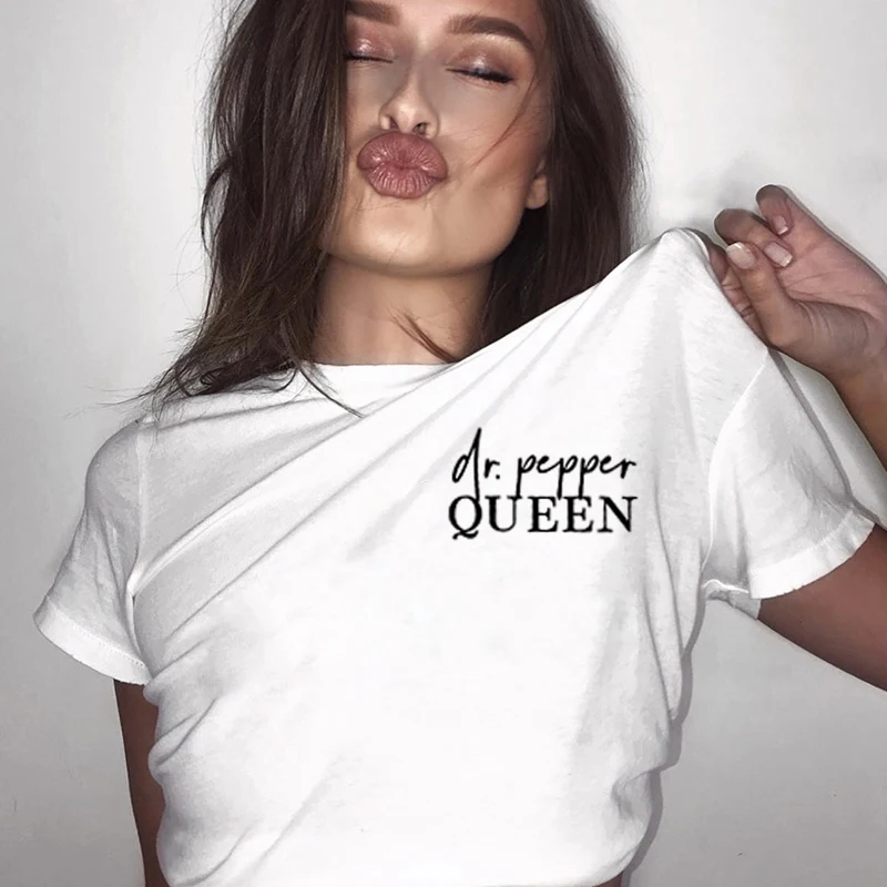 Женская хлопковая футболка с коротким рукавом круглым вырезом и принтом | одежда