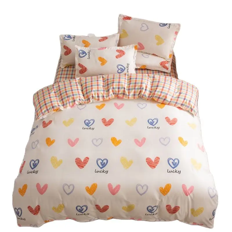 

Girl's Room Decoration Bedspread Bedding Sets Single Full Queen King Family Size Bed Flat Sheet Pillowcase & Duvet Cover Set