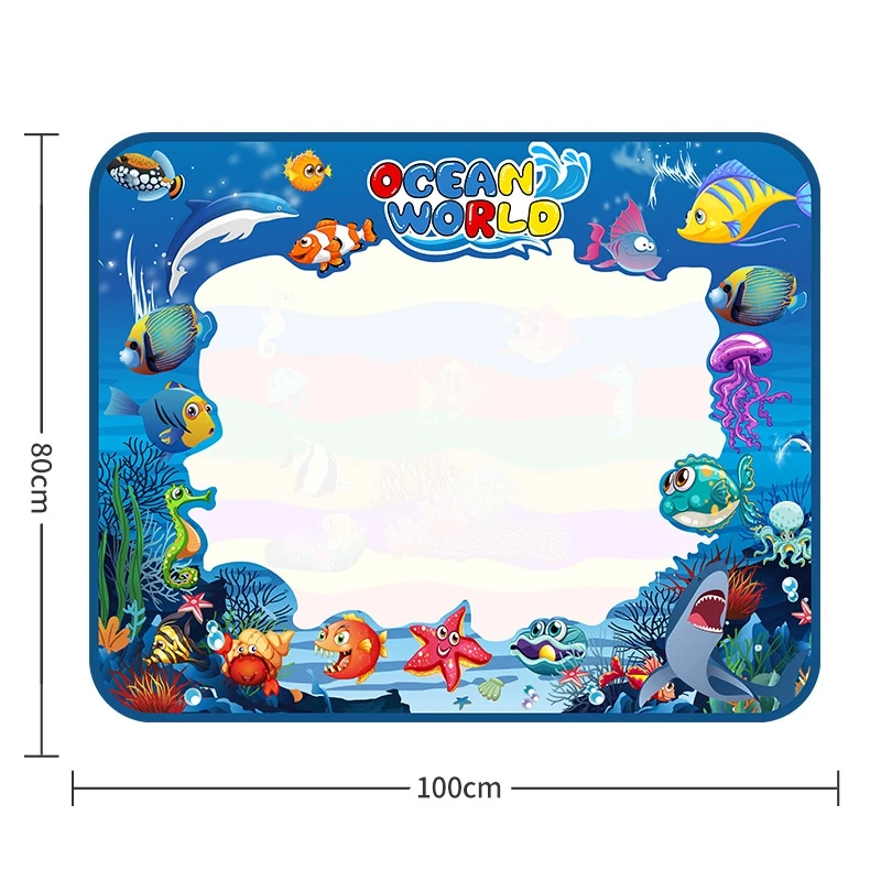 

100X80cm Aqua ic Doodle Mat Water Drawing Canvas Kit Perfect Educational Paint Toys for Kids