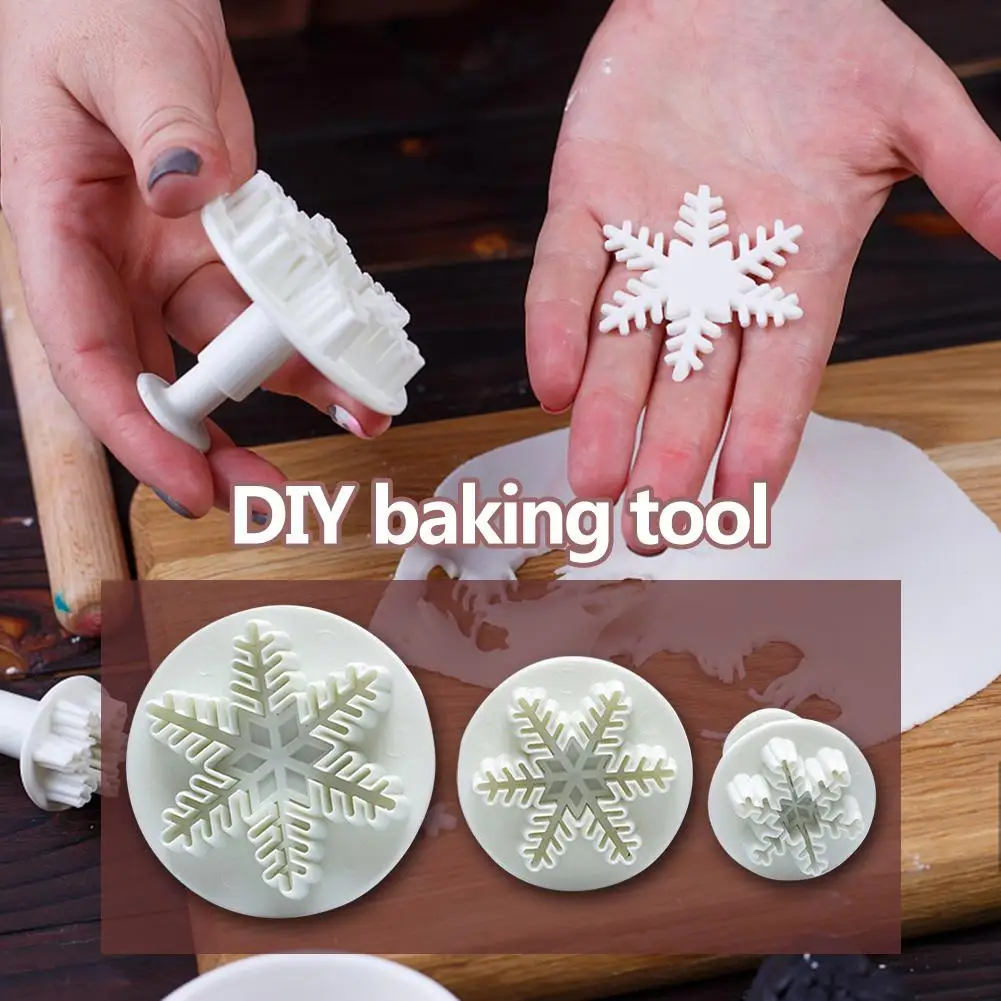 3 шт снежинка рельефная форма для украшения тортов мастикой DIY Инструменты