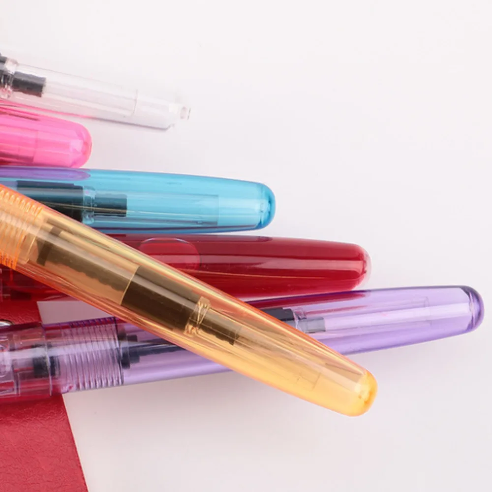 Ручка перьевая прозрачная F/EFmm карандаш с абсорбцией чернил и металлическим