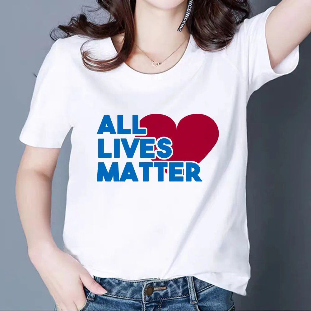 

Футболка женская в стиле панк/хип-хоп с надписью «All Lives»