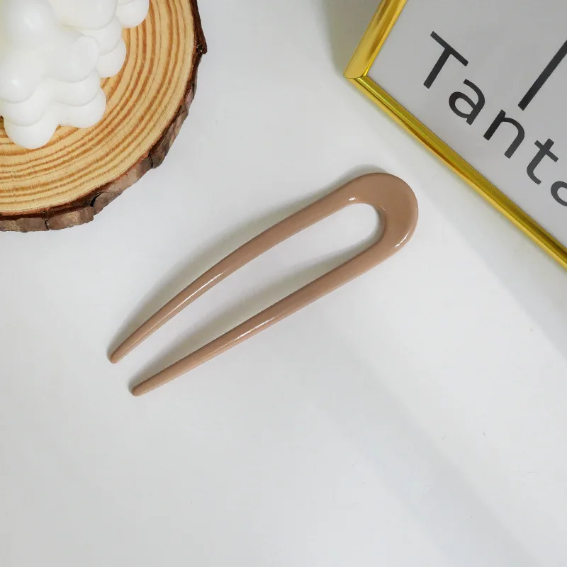 

Fashion Hair Sticks Hairpin Elegant Simplicity Solid Color U Type Japan Hair Sticks Women Hair Accessories Girls Hair Pins New