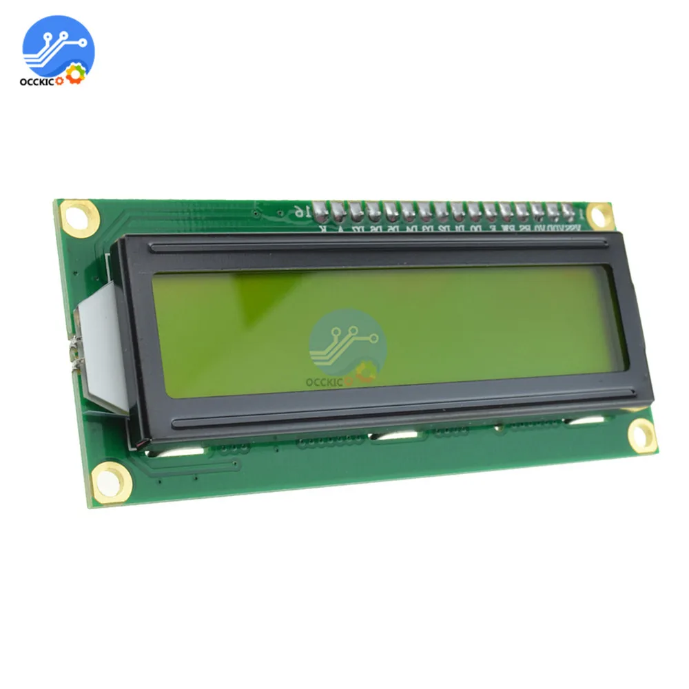 ЖК-дисплей 1602 LCD желтый экран с подсветкой 5 в 16x2 символы HD44780 дисплей | Электроника
