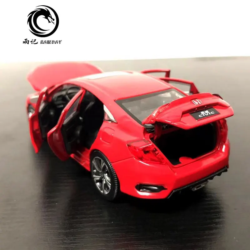 JK 1/32 масштаб Япония Honda Civic звук светильник литый под давлением металлический