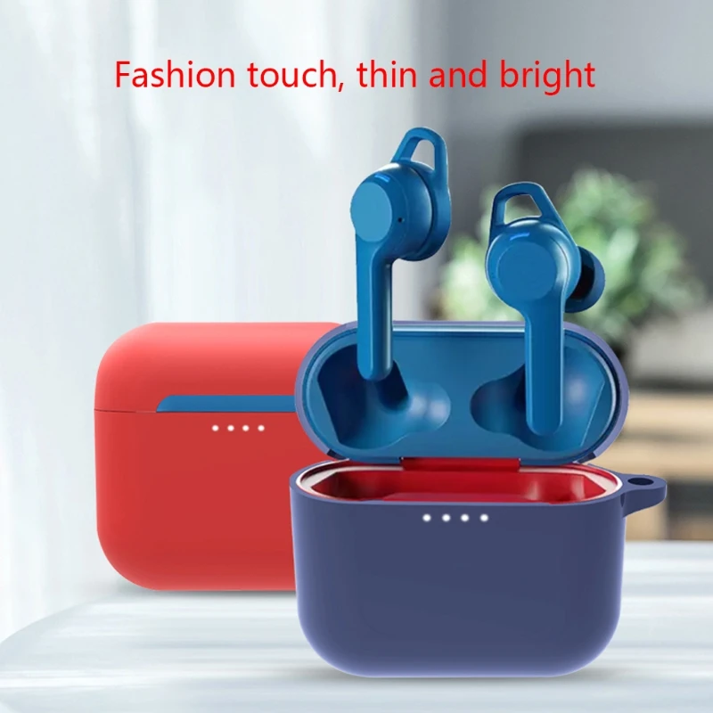 

Soft Durable Soft Silicone Cases Protective Bluetooth Earphone Cover Pods Box Bags X3UC