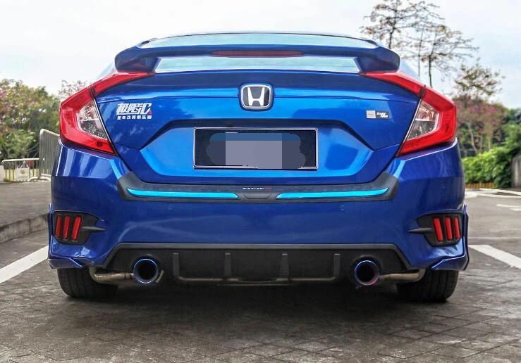 Для Civic Body kit спойлер 2016-2018 для Honda A ABS задний передний бампер диффузор защитные