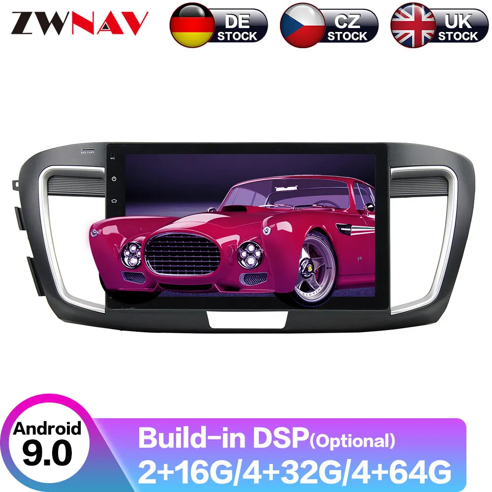 Android 9 4 + 64G DSP IPS Автомобильный плеер GPS-навигация для HONDA Accord 2015-2017 головное