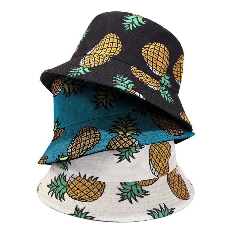 2020 Двусторонняя Женская фотография с ананасом двусторонняя дорожная шапки для