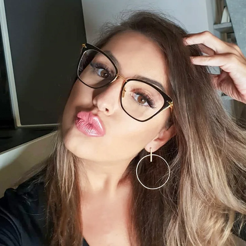 Оправа для кошачьих очков женский синий светильник блокирующий считыватель