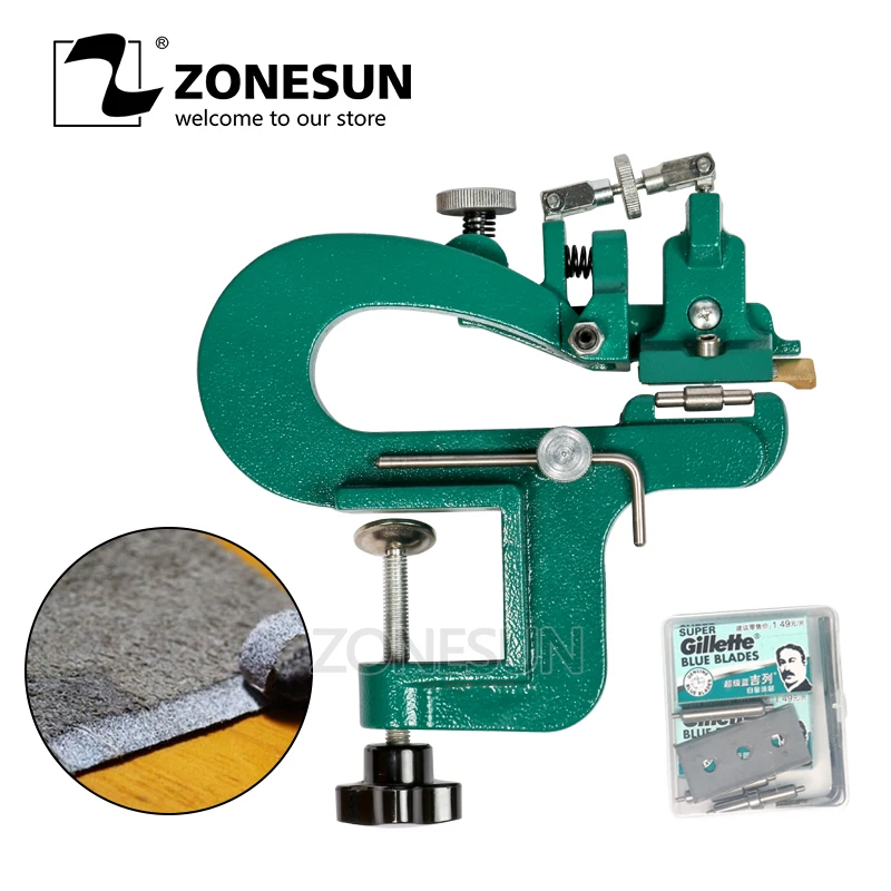 ZONESUN Leather Splitter Cutting Edge Manual Machine Paring Skiving Tool For Strap | Бытовая техника