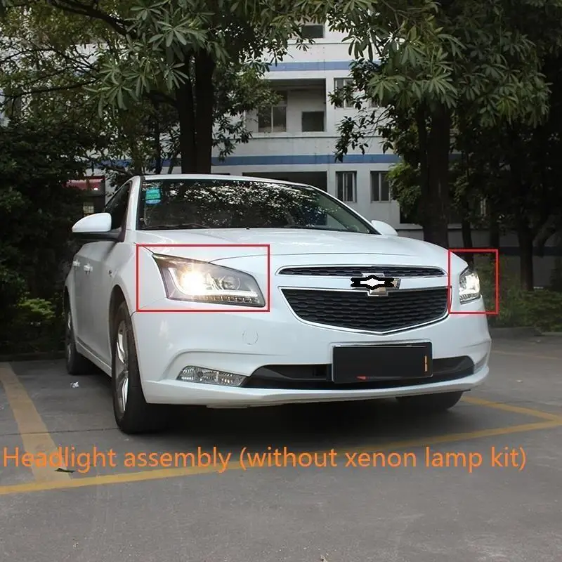 MODEL E Бегущие Neblineros боковые поворотники Drl наружные Luces Led Para Автомобильные фары в сборе 15 для Chevrolet Cruze - Цвет: MODEL E