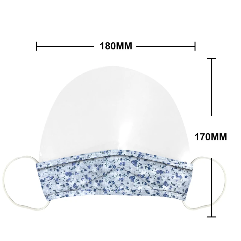 

Transparant Face Mask Unisex Dust-Proof Mini Shield Reusable Comfortable Facemask Printing Mouth Protective Plastic Masks Masque