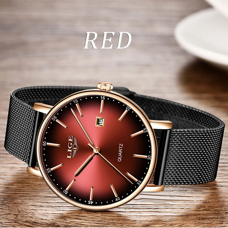 Часы Reloj LIGE мужские наручные кварцевые креативные брендовые Модные Роскошные