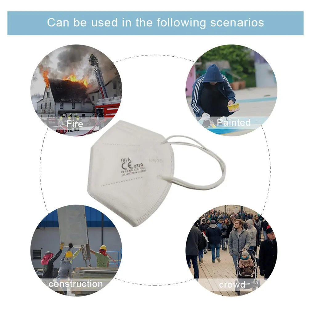 

100-1000Pcs FFP2 Macarillas Approved Built-in Nose Bridge Mouth Face Mask ffp2mask with Breathing Valve Respirator Masque