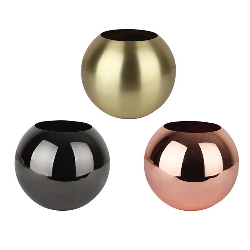 

Stainless Steel Vase Home Decor Metal Flower Vase Living Room Decoration