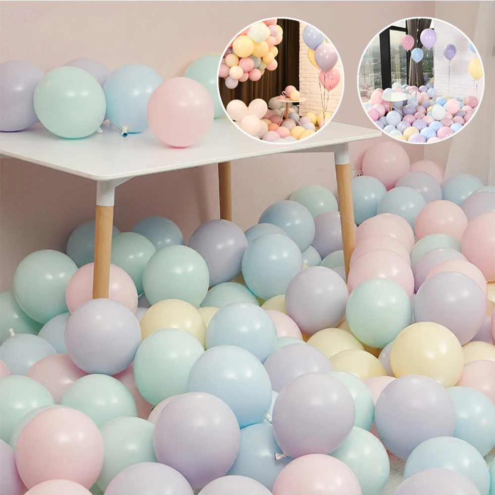 

100pcs 10Inch Round Macaron Latex Balloon Garland Arch For DIY Wedding Birthday Decorations Party Supplies Baby Shower Kids Gift
