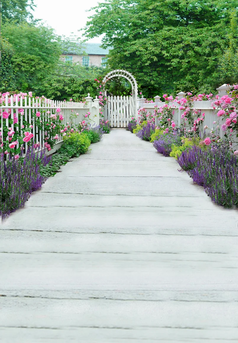 Реквизит для фотостудии Nitree фон фотосъемки уличный цветок дверь Дерево Трава