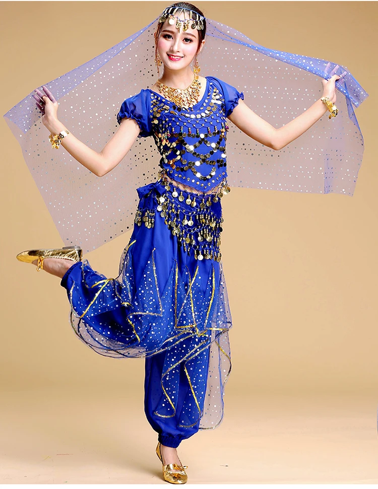 Танцевальная одежда для женщин сценический танцевальный костюм индийский