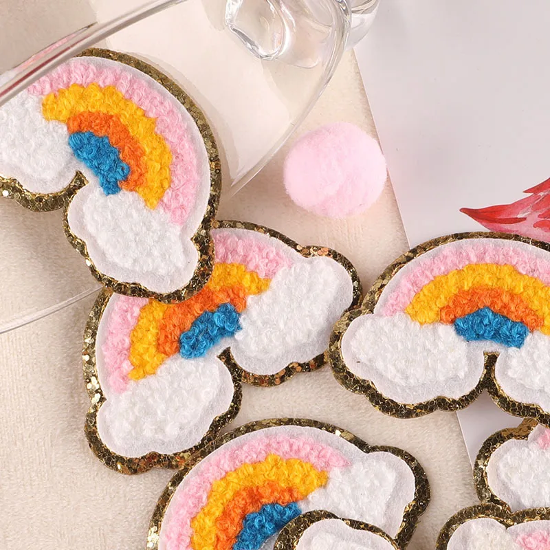 10 шт. радужные вышитые патчи наклейка на одежду сделай сам аксессуары для шитья