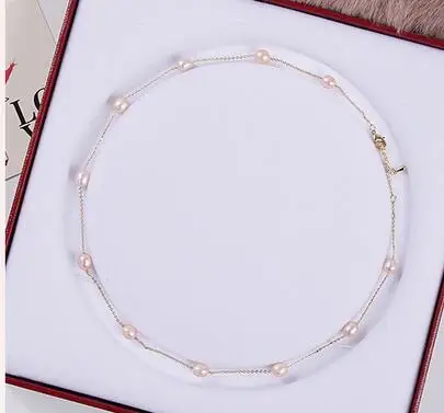 

Колье из серебра 925 пробы с пресноводным жемчугом 8-9 мм