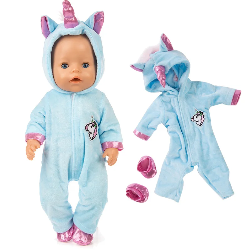 2 шт./компл. костюм + обувь Одежда для кукол 43 см Детская кукла Милый джемпер