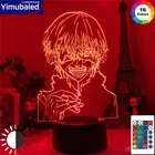 Токийский Гуль аниме 3D лампа Сасаки хайсе Kaneki Ken светильник для детской комнаты декор для вечевечерние креативная атмосферсветильник для дома подарок