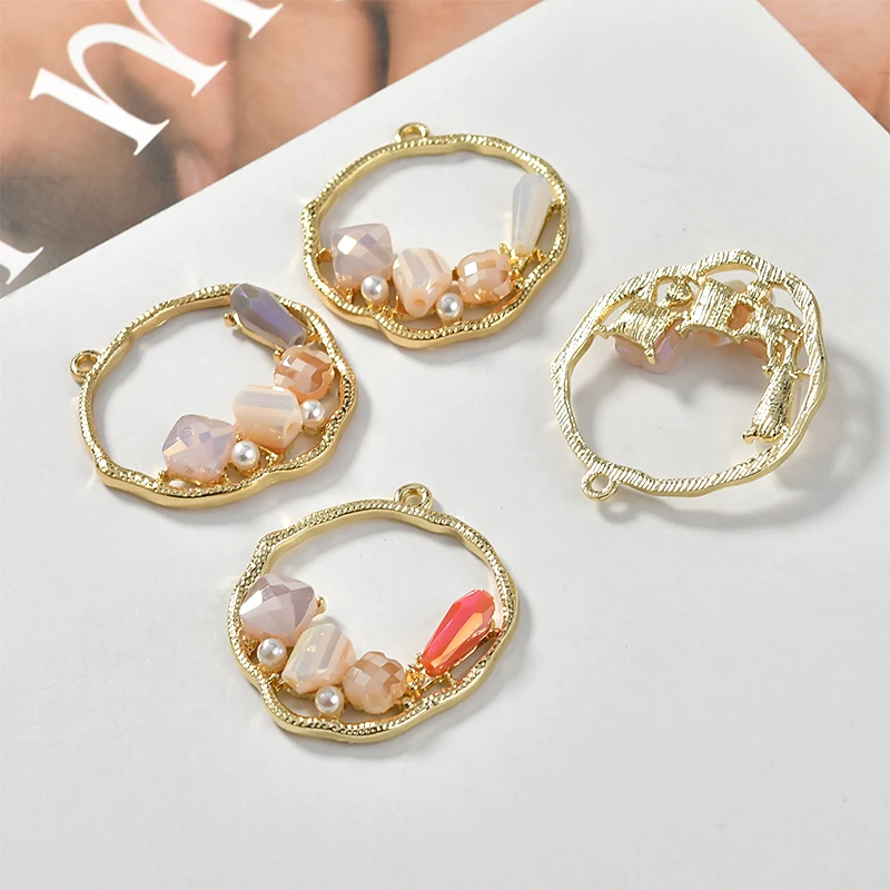 Хрустальный жемчуг сплав полый Круглый Кулон сделай сам серьги ювелирные