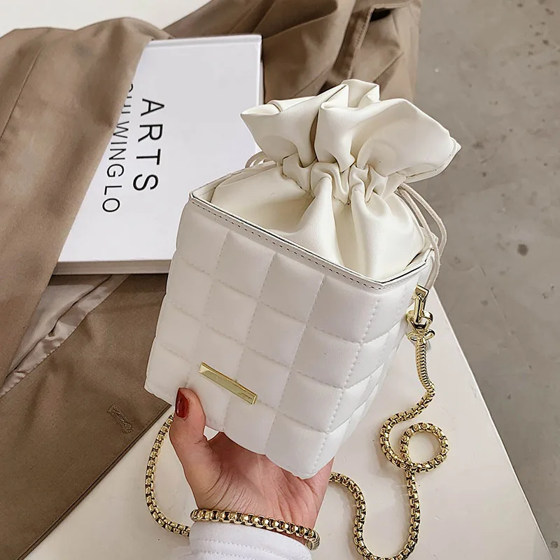 

Lattice Box Square Crossbody Bag 2021 Fashion New High-quality PU Leather Women's Designer Handbag Chain Shoulder Messenger Bag