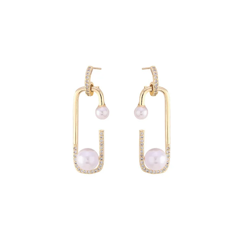 

CINKILE New Fashion Geometric Rhinestone Drop Earrings for Women Sweet Rectangle Dangle Earrings Party Jewelry Accessories Gifts