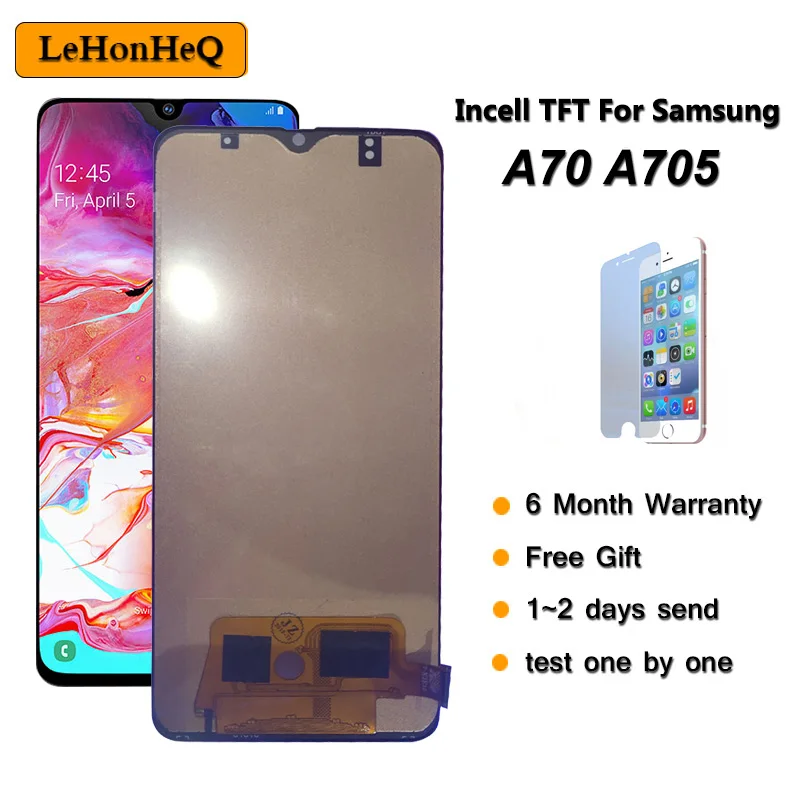 Сменный сенсорный ЖК экран для Samsung galaxy A70 2019 A705 A705F|Экраны мобильных телефонов| |