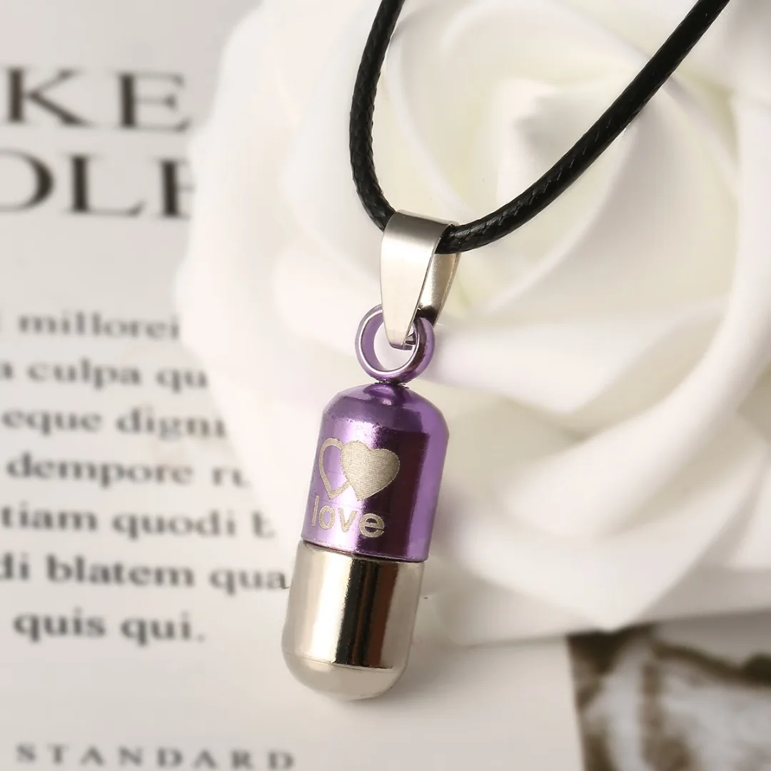 Shellhard пепельница Keepsake Neckalces винтажная металлическая урна Кремация любовь кулон в форме таблетки ожерелье для мужчин женщин ювелирные изделия