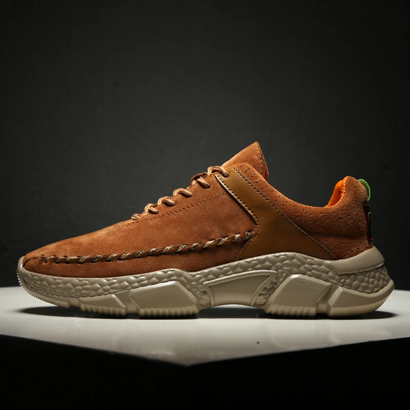 Модная мужская повседневная обувь из натуральной кожи Высококачественная