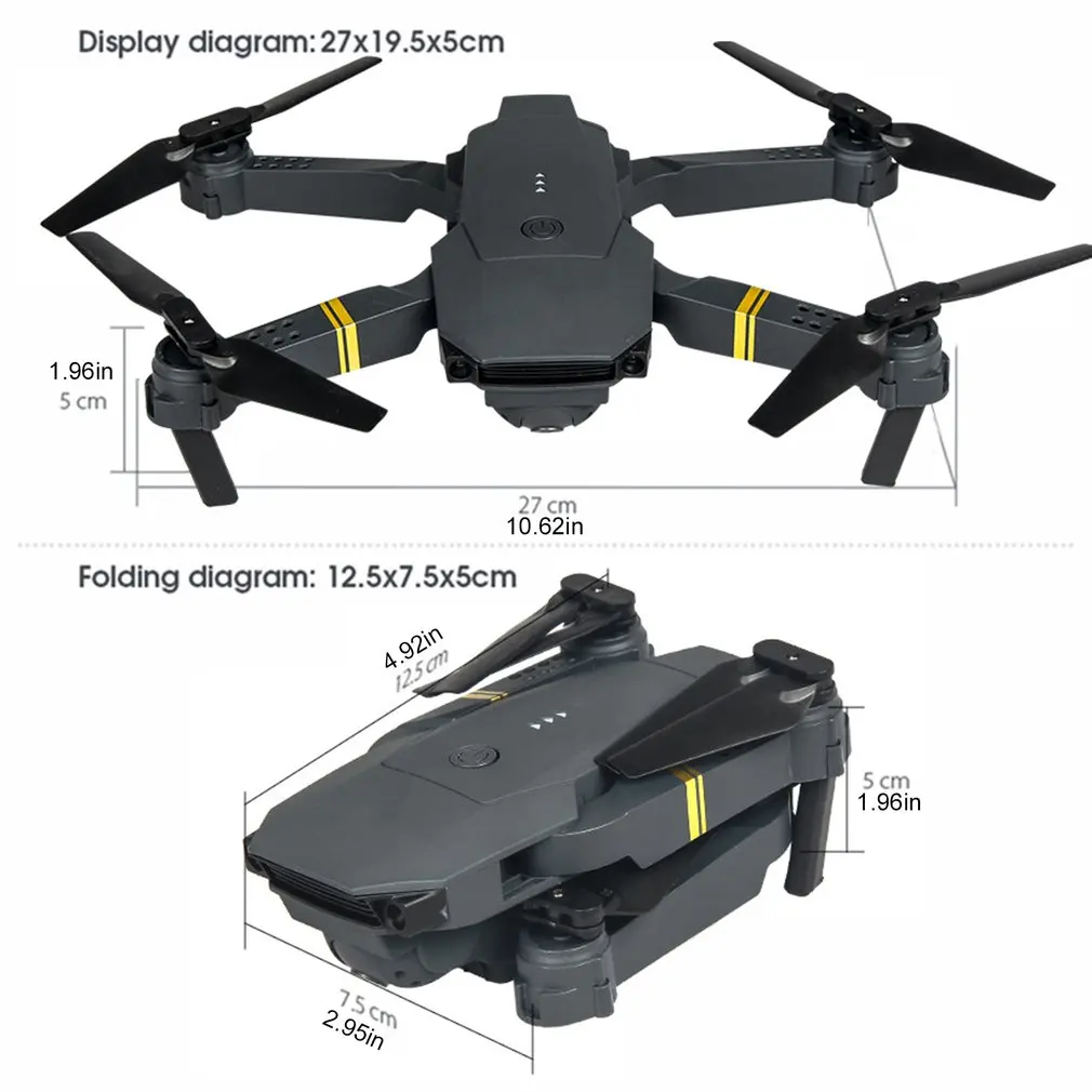 

Aerial Camera Drone E58 Small High Definition Wifi With 4-Axis Foldable Real-Time Image Transmission Fixed Height